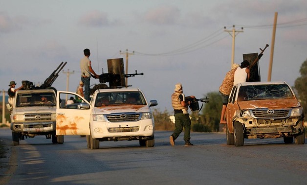 Militias allied to Libya's Government of National Accord fight rival groups in Tripoli in September 2018. Reuters
