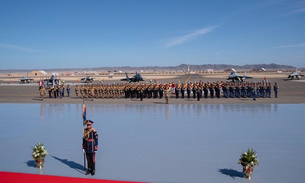A military parade during the inauguration of Berenice military base in the Red Sea governorate - Press photo
