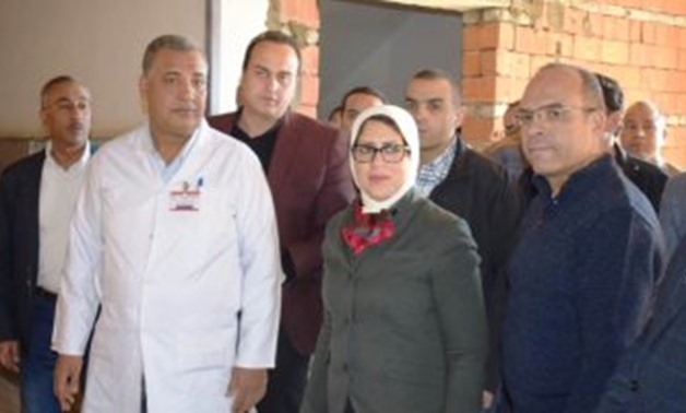 Health Minister Hala Zayed and Luxor Governor Luxor Mohamed Alham inspected renovation work in Luxor Public Hospital - Press Photo