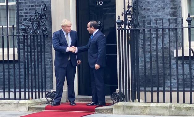 President Abdel Fatah al-Sisi met with British Boris Johnson Wednesday -  Press Photo