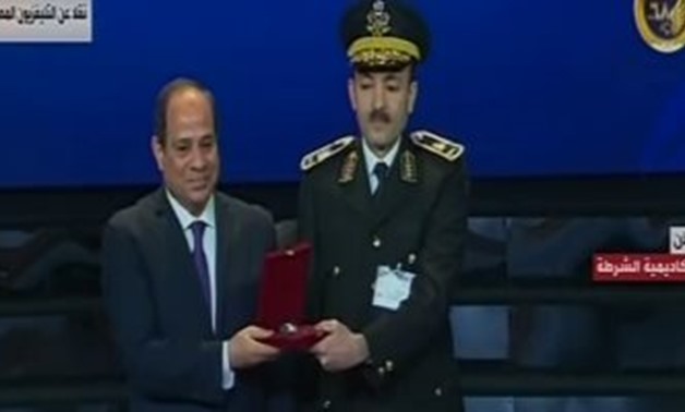 Egypt’s President Abdel Fattah El-Sisi on Thursday has praised the sacrifices made by police personnel on January 25th, 1952 - Screenshot/State TV