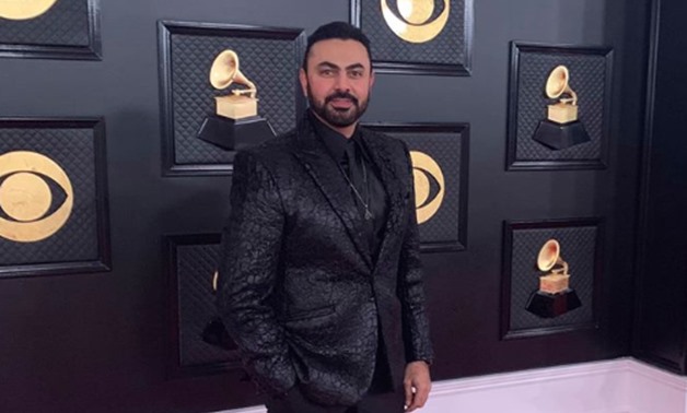 Mohammed Karim at the Grammy Awards red carpet - Karim's official Facebook account