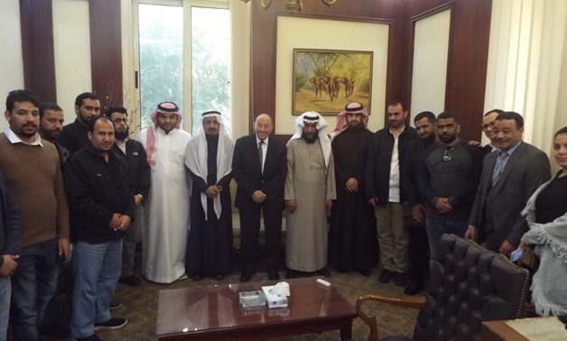The head of the NCHR, Mohammed Fayik, meets with the Saudi human rights delegation - photo via Egypt Today
