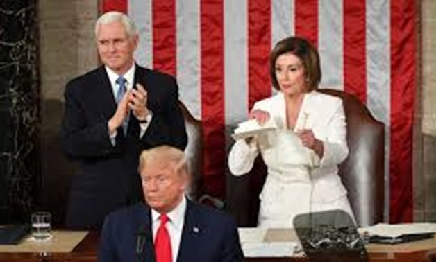 Speaker of the House Nancy Pelosi (D-CA) rips up the speech of U.S. President Donald Trump after his State of the Union address to a joint session of the U.S. Congress in the House Chamber of the U.S. Capitol in Washington, U.S. February 4, 2020. REUTERS/