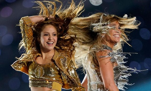 Jennifer Lopez and Shakira brought Latina star power to Sunday's Super Bowl halftime show, delivering a medley of pop hits and hip-shaking choreography on one of the world's glitziest stages - Press Photo
