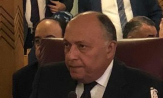 FILE- Foreign Minister Sameh Shoukry- press photo
