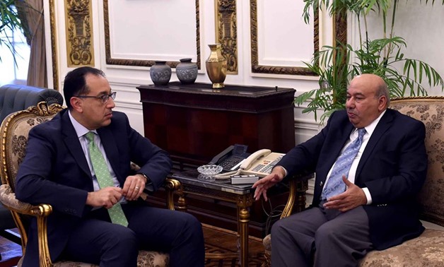 Prime Minister Mustafa Madbouli met with Kuwaiti Ambassador in Egypt Mohamed Saleh on Tuesday - Press photo