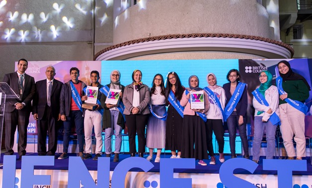 The British Council celebrated the top three winners of its first Science Stars competition, on Thursday at their head office in Agouza - Press Photo