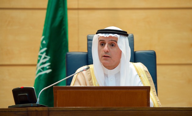 Saudi Foreign Minister Adel al-Jubeir attends a press conference after a meeting that discussed the diplomatic situation of Arab countries with Qatar - Reuters