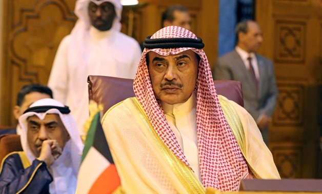 FILE PHOTO: Kuwait's Foreign Minister Sheikh Sabah Al-Khalid Al-Sabah attends the Arab League's foreign ministers meeting to discuss unannounced U.S. blueprint for Israeli-Palestinian peace, in Cairo, Egypt April 21, 2019. REUTERS/Mohamed Abd El Ghany
