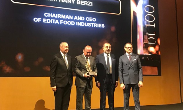 Edita Food Industries has won the top innovative food manufacturer award at bt100 Awards -  Egypt Today