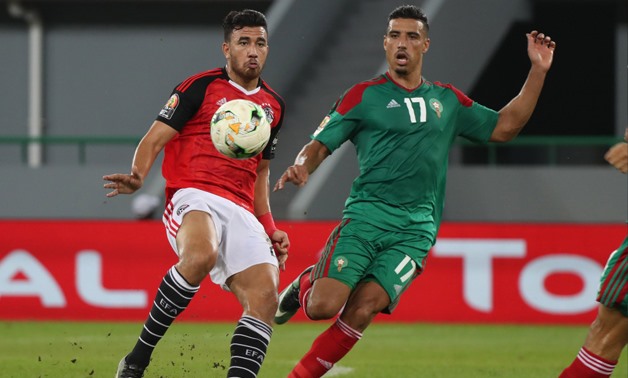 Mahmoud Hassan Trezguet (L) in the African Cup of Nations - Courtesy of BackPagePix