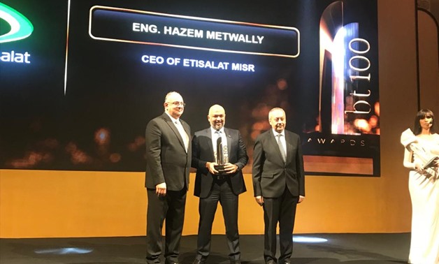 Etislatat Misr has won first digital operator in Egypt award at bt100 Awards, Tuesday - Egypt Today