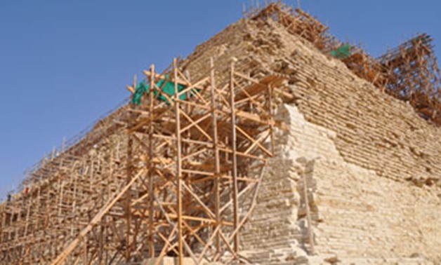 File - Djoser Pyramid during restoration.