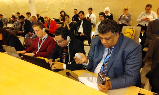 Representatives of Egypt’s National Society for Rights and Freedoms, and the Association for the Freedom of Thought and Expression (AFTE) participated in Geneva-held 43rd Regular Session of the Human Rights Council (HRC) activities- Press photo