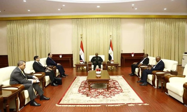 The head of the sovereignty council of Sudan, General Abdel Fatah al Burhan meets the Egyptian chief of General Intelligence Abbas Kamel: Press photo