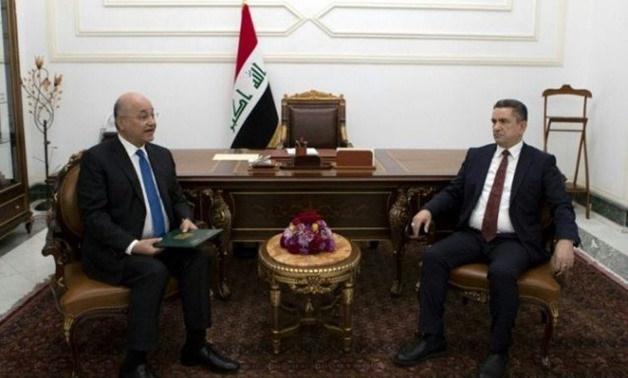 Iraqi President Barham Saleh (L) meets Prime Minister-designate Adnan al-Zurfi in Baghdad (AFP Photo)
