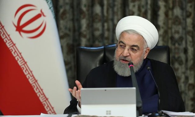 FILE PHOTO: Iranian President Hassan Rouhani speaks during a meeting of the Iranian government task force on the coronavirus, in Tehran, Iran, March 21, 2020. Official Presidential website/Handout via REUTERS
