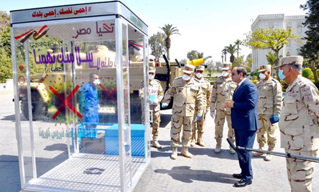 President Abdel Fattah el-Sisi inspected the equipment manufactured by the Armed Forces- Press photo