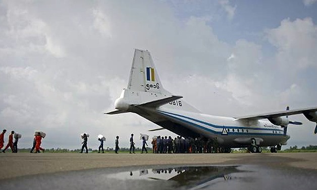 A Myanmar military plane , similar to the model shown, carrying 122 people went missing between the southern city of Myeik and Yangon - AFP/Ye Aung Thu