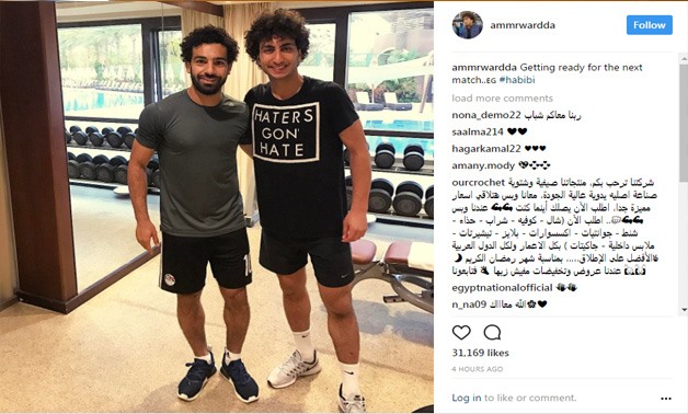 Amr_Warda with Mohamed Salah -
 Amr Warda's official Instgram account