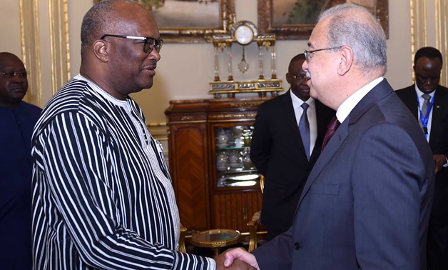 Prime Minister Sherif Ismail receives Burkina Faso's president at the Cabinet - Press Image by the Cabinet