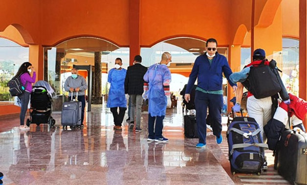 Arrival of Egyptians stranded in Washington, United States to Marsa Alam's quarantine hotel on April 3, 2020 – Press Photo