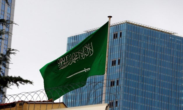 A Saudi flag flutters atop Saudi Arabia's consulate in Istanbul, Turkey, October 4, 2018. REUTERS/Osman Orsal