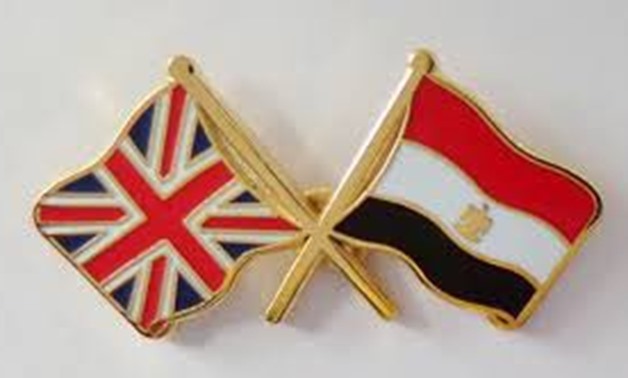 UK and Egyptian flags - Photo posted by Greg Hands on his Twitter account. 