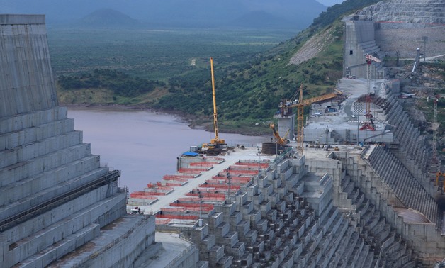 Ethiopia's Grand Renaissance Dam is under construction on the Nile River in Guba Woreda, Benishangul Gumuz Region, Ethiopia, Sept. 26, 2019.  REUTERS/Tiksa Negeri