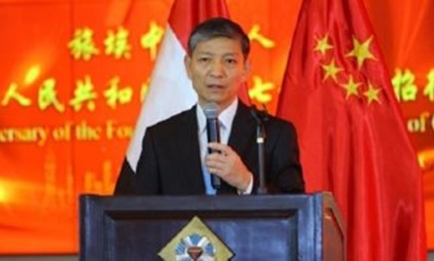 FILE - Chinese Ambassador to Egypt Liao Liqiang  