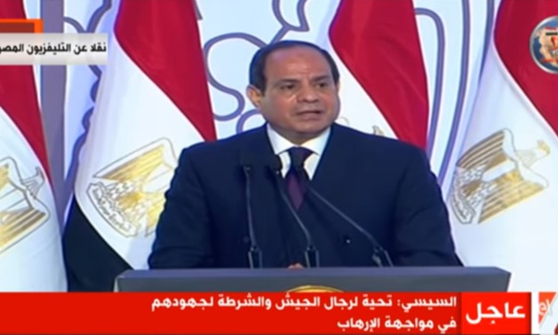 Egypt's President Abdel Fattah al-Sisi on Wednesday urged the medical staff to commit more to the preventive measures and the sterilization process amid the coronavirus crisis - Screenshot/National TV