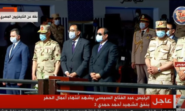 Sisi witnesses last day of drilling Suez-Sinai tunnel - Screenshot