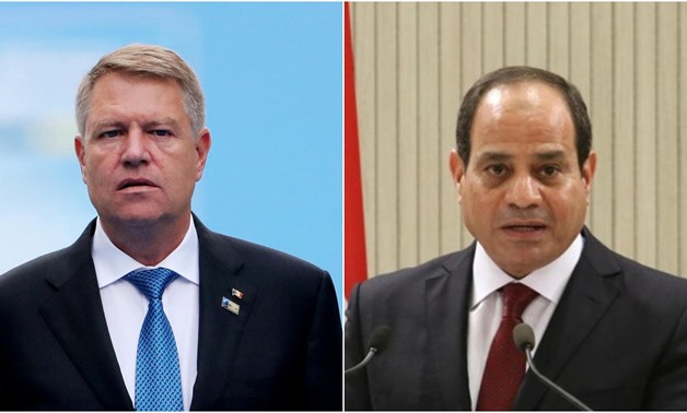 Romanian President Klaus Iohannis (L) (Reuters) and Egyptian President Abdel Fattah El-Sisi - Photo compilation