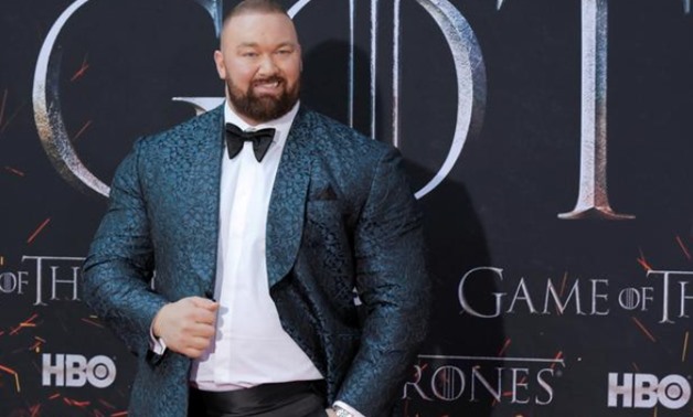 FILE PHOTO: Hafthor Julius Bjornsson arrives for the premiere of the final season of "Game of Thrones" at Radio City Music Hall in New York, U.S., April 3, 2019. REUTERS/Caitlin Ochs/File Photo