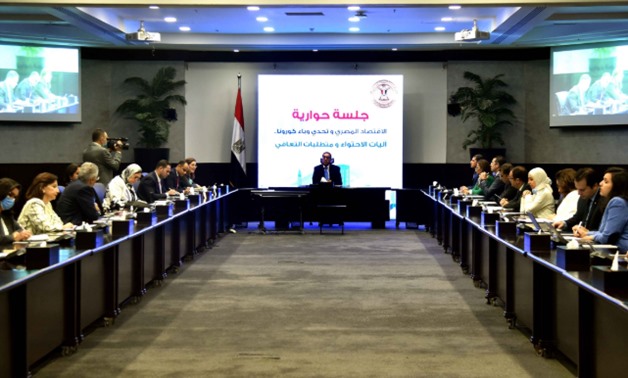 Egypt’s Prime Minister Mustafa Madbouli has chaired a panel discussion with ministers and experts – Courtesy of the Cabinet