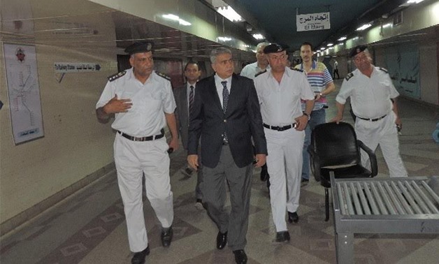 Assistant Minister of Interior for transport and communications during a tour at metro and train stations – Press photo
