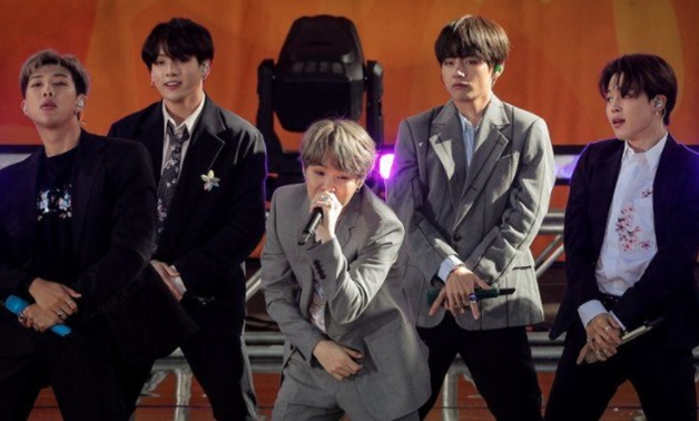 
FILE PHOTO: Members of K-Pop band, BTS perform on ABC's 'Good Morning America' show in Central Park in New York City, U.S., May 15, 2019. REUTERS/Brendan McDermid