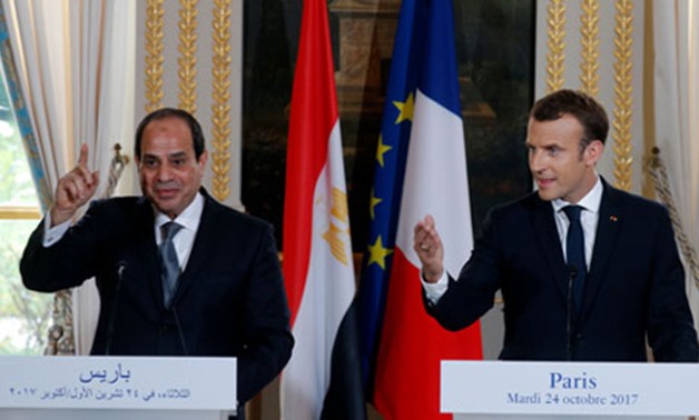 File Photo: French President Emmanuel Macron (R) and Egypt's President Abdel-Fattah El-Sisi during a press conference at the Elysee Palace in Paris (Photo: Reuters)
