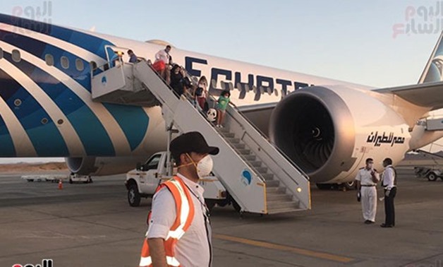 Marsa Alam International Airport continues to receive flights carrying Egyptians back home since an air bridge was launched in April - Egypt Today