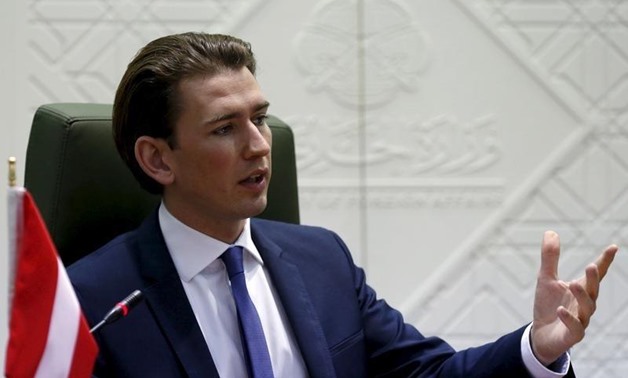 Austrian Minister for Europe, Integration and Foreign Affairs Sebastian Kurz gestures during a joint news conference with Saudi Arabia's Foreign Minister Adel al-Jubeir in Riyadh, Saudi Arabia, November 26, 2015. REUTERS/Faisal Al Nasser
