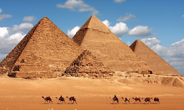 FILE - Great Pyramids of Giza 