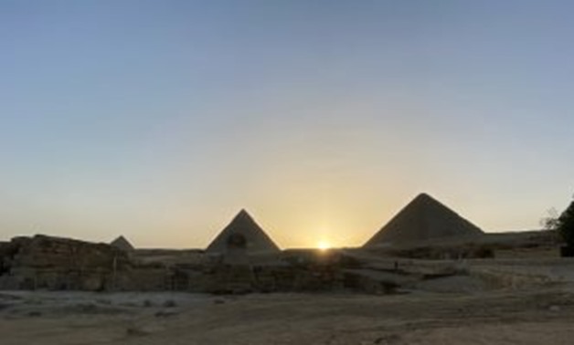Solstice phenomenon occurs when the sun sets between the Pyramids of Cheops and Khafre - ET