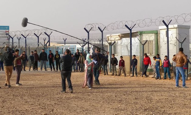  Videographers filming outside a prison - via Royal Film Commission Jordan official Facebook page