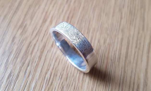 Fingerprint Wedding Ring - courtesy Whetton jewellery Ltd official Facebook page
