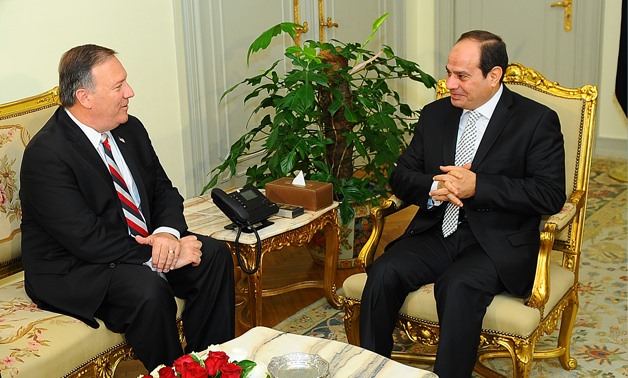 President Abd Al-Fattah Al-Sisi with CIA director Mike Pompeo – Press photo