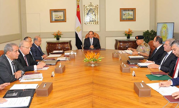 President Abdel Fatah al-Sisi during the meeting with the government on June 20, 2017 - Press photo/official page of presidency spokesperson