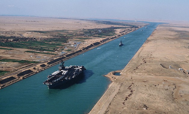 Suez Canal connecting the Mediterranean and the Red Sea - CC Camera Operator: W. M. WELCH via Wikimedia Commons