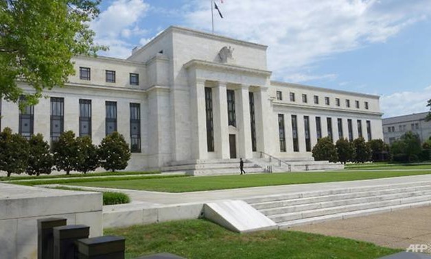 Exterior view of the US Federal Reserve building in Washington, DC. (AFP/KAREN BLEIER)