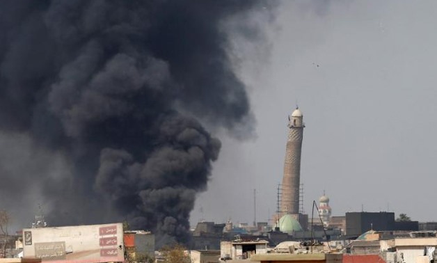 The explosion of the Great Mosque of al-Nuri. Source: Reuters